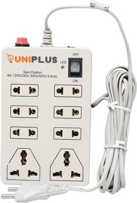 Uniplus 8+1 surge protector(2 Meter Cord length) 8  Socket Extension Boards