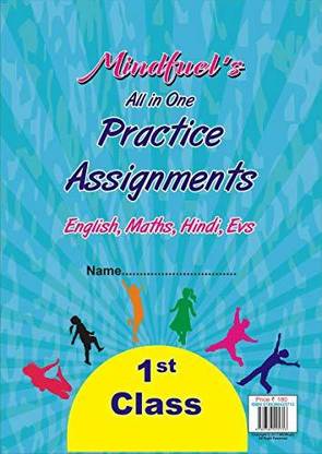 Mindfuel's All in One (English, Maths, Hindi, Evs) Practice Assignments workbook for Class 1st - exercise book and Activity book