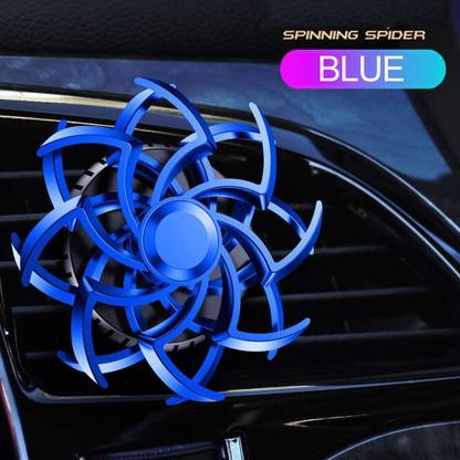 Dvis Fresh Phantom Snowflake/Rotating Spider Car Air Vent Fragrance-BLUE COLOR Air Purifier