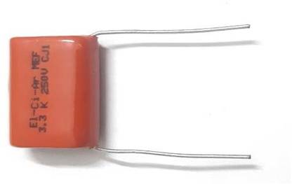 zconnect Polyester Film Capacitor 3.3uf 250V DC Dip Imported Original (Pack of 10) Electronic Components Electronic Hobby Kit