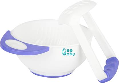 Beebaby Food Mash & Serve Bowl Set For Baby (Violet)  - Polypropylene