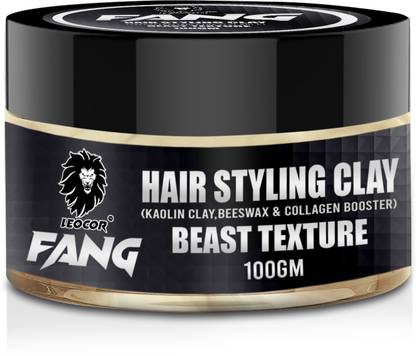 leocor Fang Hair Styling Clay Hair Wax | Strong hold & Texture | Natural & Safe | 100gm Hair Clay