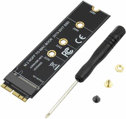 saiicables M.2 NVME SSD Convert Adapter Card for Upgrade MacBook Air (2013-2017) 4 inch Shock Resistant SSD