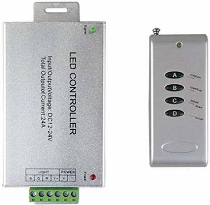 TRP Traders DC 12-24V 4-Keys Dimmer Remote Wireless RF LED Pixel Light RGB Controller 24 A Step Dimmer