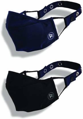 Zero Risque Re-usable Face Mask with Headband and Earloop Adjuster (Pack of 2) for Men Women Reusable, Washable Cloth Mask