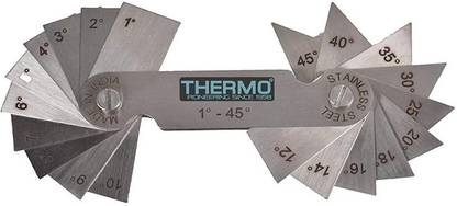 THERMO Stainless Steel Angle Gauge 1 to 45 Degree Radius Gauge