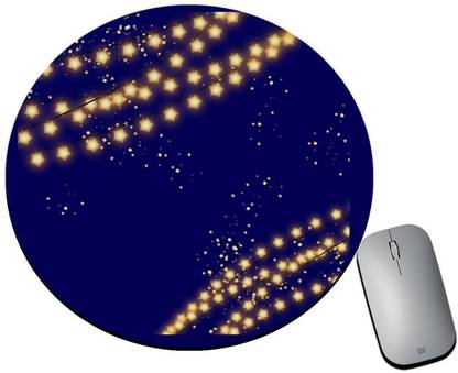 BLISSart Mousepad For Laptops Computer Gaming Mouse Pad HD Printed-Diwali Lighting Non Slip Base Mousepad