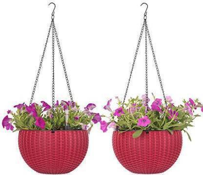 Ramanuj Euro Big 8.26" For Indoor/outdoor Home Decor,High Quality Without Flowers Plastic Flower Basket without Artificial Flower & Plant