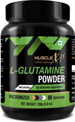 MuscleXP Micronized L-Glutamine Powder - 250Gm, Unflavored Glutamine