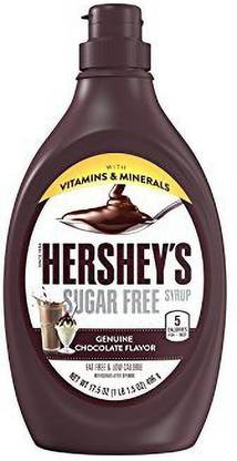HERSHEY'S Sugar Free Chocolate Syrup, 496g Chocolate