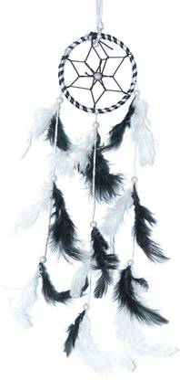 Dream Catcher Natural Feather Small Dream Catcher Hanging for Cars/Rooms (3 inch) - for Positive Energy and Protection Steel, Feather Dream Catcher
