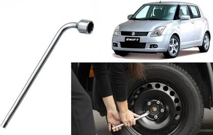Selifaur MC78 19mm Metal L-Shaped Car Wheel Nut Spanner Wrench Swift Type-1 Single Sided L Type Wrench