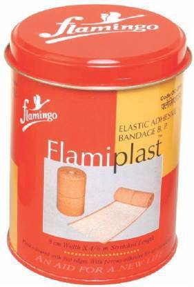 FLAMINGO flamiplast Elastic Adhesive Bandage B.P. ( 10CM Width X 4/6 M Stretched Lenth Crepe Bandage