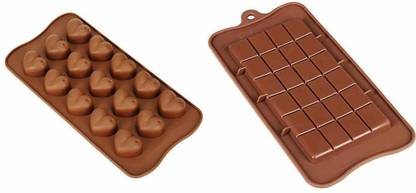 Dhwit Break Apart Chocolate Molds - Candy Protein and Energy Bar Silicone Mold DIY Tray Mould Silicone Party Maker Silicone Chocolate Mould 39