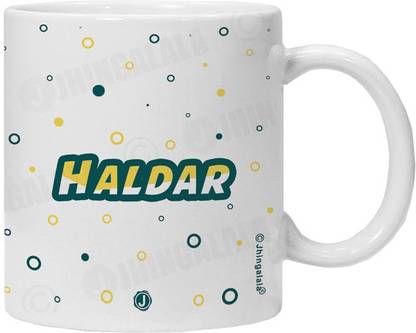 Jhingalala Haldar Surname Printed Gift for Birthday, Anniversary and Any Other Occasion Ceramic Coffee Mug