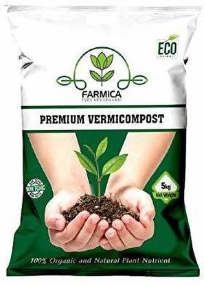 FARMICA Premium Vermicompost Fertilizer Manure for Plants - 5 KG Manure, Manure