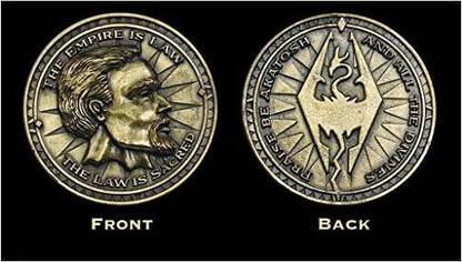 Elder Scrolls The Oblivion Skyrim Imperial Septim Coin Morrowind Daggerfall by The Oblivion Skyrim Imperial Septim Morrowind Daggerfa