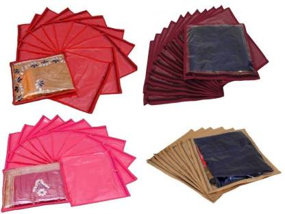 GM TAILOR SAREE COVER SAREE COVER Pack Of 32 Single Non woven single Saree Cover (Multi color) SSCMP32 (Multicolor) SSCMP32