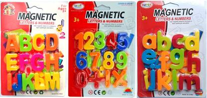 Pushpa English Alphabet A to Z Capital, Small and Numeric Letter, Magnetic Play & Learn Educational Plastic Word Set for Kids