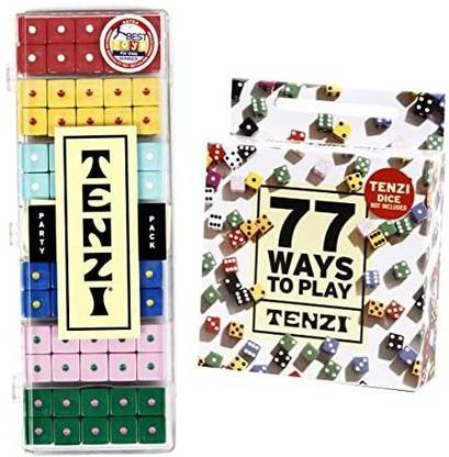 Carma Games TENZI Party Pack Dice Game Bundle with 77 Ways to Play TENZI - A FunFast Frenzy for The Whole Family - 6 Sets of10 C