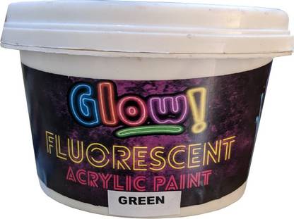 Glow UV (Ultraviolet/Blacklight) Fluorescent Paint, Green, 200ml