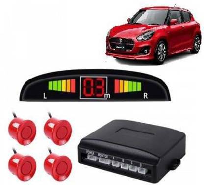FABTEC Red LED Display Car 4 Parking Sensor Reverse Backup Radar Sound Alarm System Kit Red LED Display Car 4 Parking Sensor Reverse Backup Radar Sound Alarm System Universal Parking Sensor