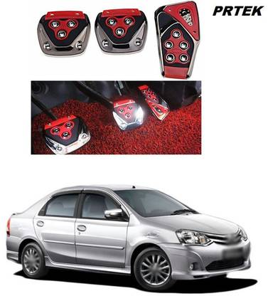 PRTEK Universal Car Non Slip Gas Brake Treadle Clutch Pedal Cover Pad Manual Pedals 3pcs (Red) X238 Car Pedal