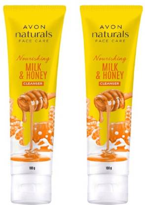 AVON Naturals Honey & Milk Nourishing Cleanser , 100 g Each (Set of 2) Face Wash