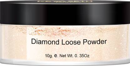 KEYA SETH AROMATHERAPY Diamond Loose Powder Natural Glow & Shimmer, Ultra- Fine Translucent, Feather Light Finishing Powder, (10 gm) Compact