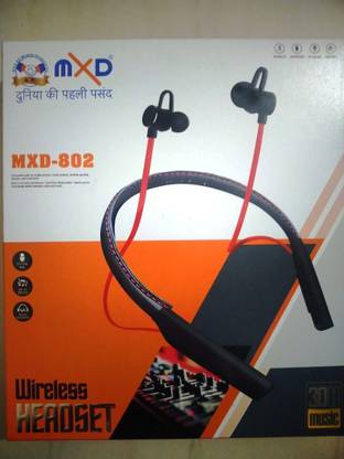 mxd WIRELESS NECKBAND 802 WITH 30H BACKUP & PREMIUM SOUND Bluetooth