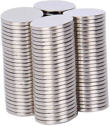 GMT 100 Pieces of 12mm x 1.5mm Neodymium Magnets - N52 Disc / Cylindrical magnets - Rare Earth Fridge, Office, Science projects Magnet Pack of 100 (Silver) Multipurpose Office Magnets Pack of 100