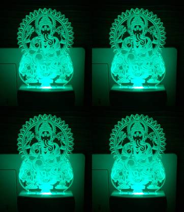 Xaviour The Ganesh 3D Illusion Night Lamp Comes with 7 Multicolor (PO4) Night Lamp