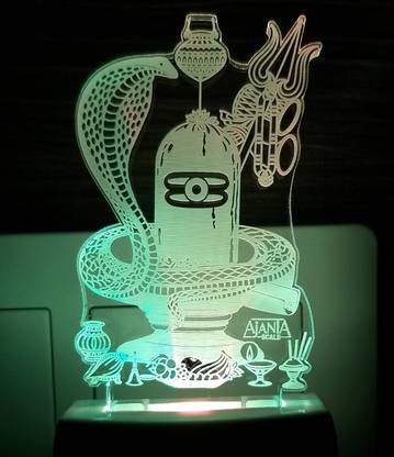 Xaviour The shiv 3D Illusion Night Lamp Comes with 7 Multicolor Night Lamp