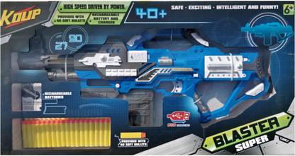 Jsk enterprise Rechargeable Large Size Super Blaster Gun With High Speed Driven By Power Rechargeable Battery & Charger Provide With 40 Soft Bullets (80cm length) Guns & Darts