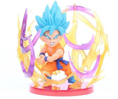 PLA Giftmart Goku Super Saiyan Blue collectible Energy Effect Q version dragon ball fighting action figure model toy