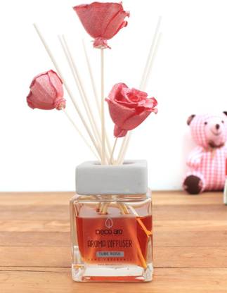 Deco aro Tuberose Fragrance Diffuser Oil With Floral Tip Reed Diffuser Set NAD047054