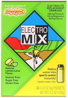 Emergen-C Electro Mix Electrolyte Replacement Dink Mix 30 Packets 4.2 Oz Energy Drink