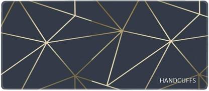 HANDCUFFS Large Gaming Mouse Mat with Stitched Edge, Geometric Pattern Design Desk Pad XXL Mouse Mat, Office Desk Mat Non-Slip Waterproof Rubber Base Extended Mouse Mat Keyboard Pad Mousepad Mousepad