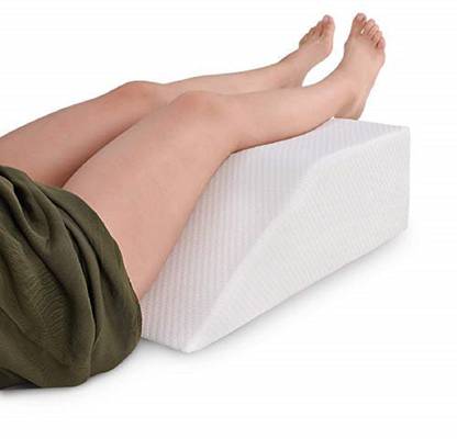 METRON Foam Orthopaedic Pillow Pack of 1 Solid Low height Leg & Knee Elevated Bed Wedge Pillow for Leg Sciatica Pain Relief & Pre Post Surgery