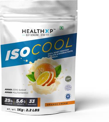 HEALTHXP Iso Cool 25g Protein, Isolate & Whey Hydrolysate Formula with Added Multivitamins Whey Protein