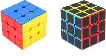 Authfort Puzzle Game Toy Carbon Fiber Sticker and Stickerless 3x3 Cube