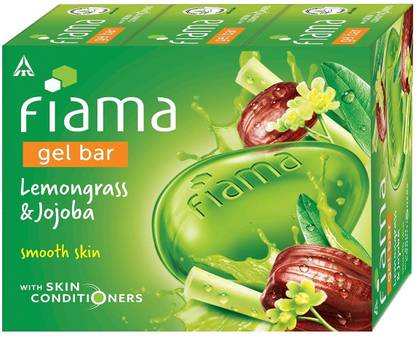 FIAMA Lemongrass & Jojoba Soap Gel Bathing Bar, for Moisturized & Radiant Skin
