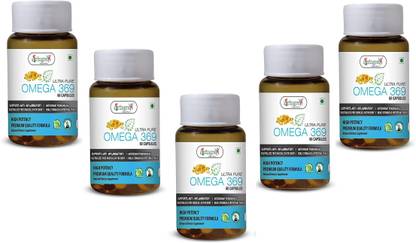 Vringra Omega Capsules - Omega 3 Capsules - Omega 3 Fatty Acids (Pack Of 5)