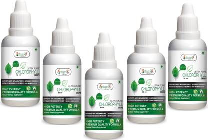Vringra Best Chlorophyll Drops - Natural Chlorophyll Extract For Immune System (Pack of 5)