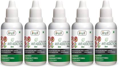 Vringra Anti Drops - Anti Liquid-Stop Addiction Syrup 30ml (Pack Of 5)