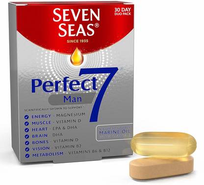 SEVEN SEAS Perfect 7 Man Plus 60 Supplements (1 Month Supply)