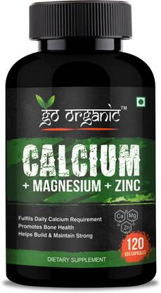 Go Organic Calcium Magnesium Zinc 120 - Vegetarian Tablets
