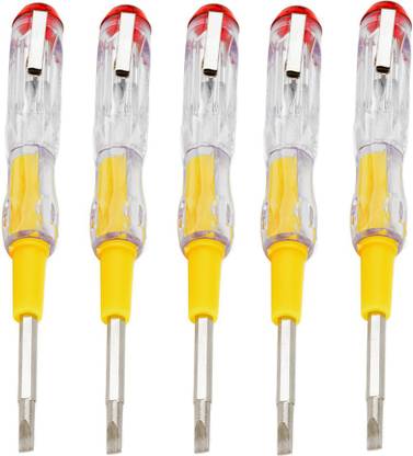 FIXKIT Electrical Voltage Line Tester Pocket Pen 100-500V with Neon Bulb Analog Voltage Tester