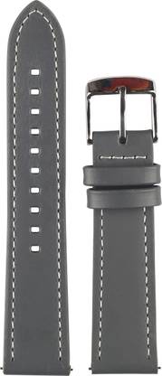 Exor OSTRICH GREY Colour With CUT EDGE finish of 20 mm Genuine Leather Watch Strap
