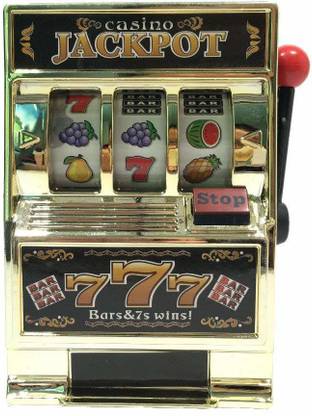 MON N MOL Vintage Jackpot Golden Casino Slot Machine Money Coin Bank Toy for Kids Coin Bank Coin Bank